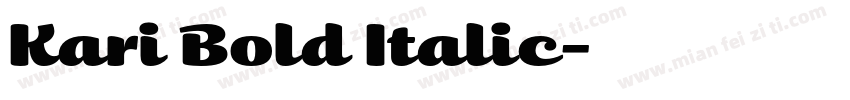 Kari Bold Italic字体转换